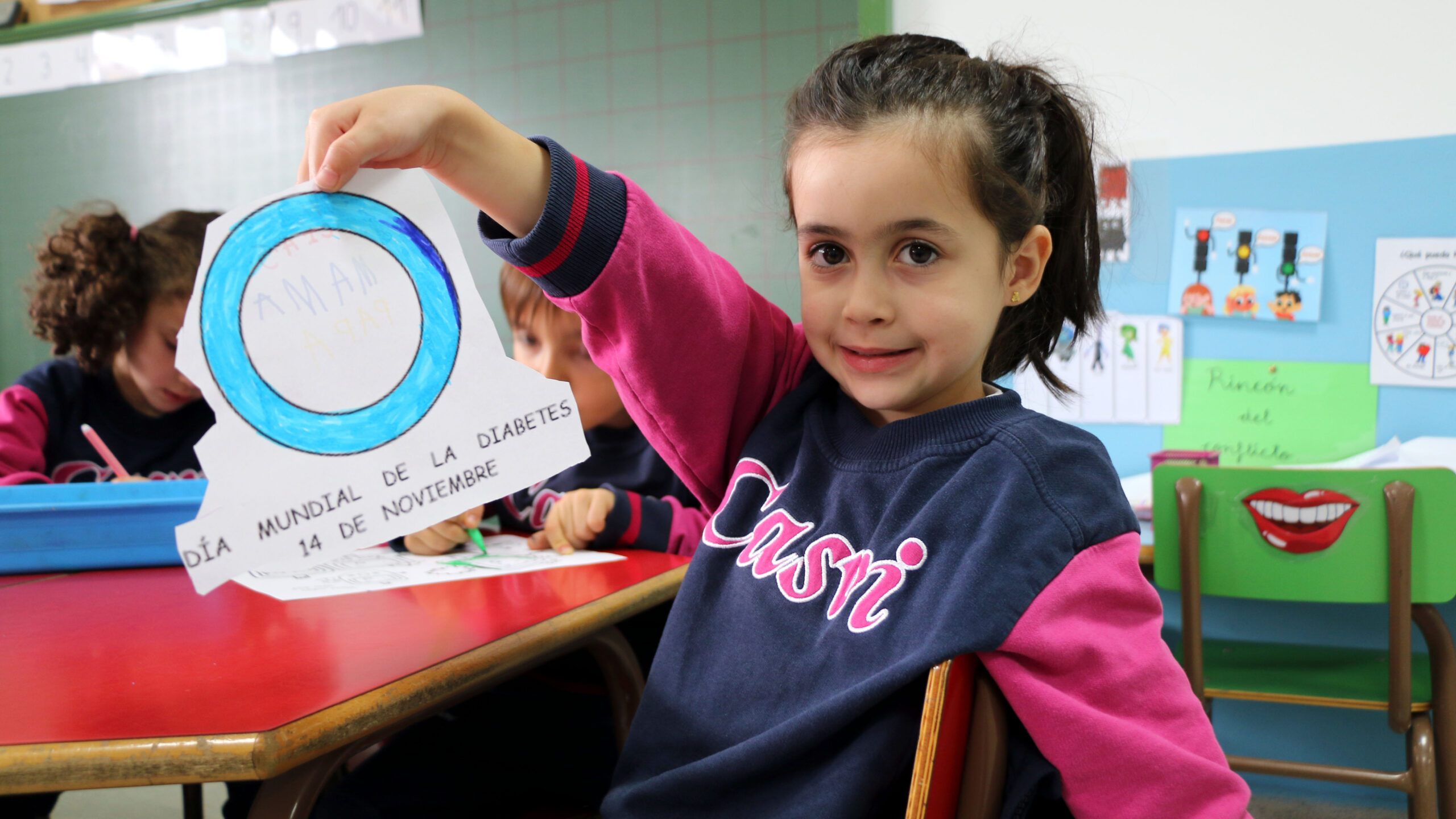 Hoy celebramos el Día Mundial de la Diabetes, y nuestros alumnos de 3º A de Infantil lo han conmemorado de una forma muy especial.