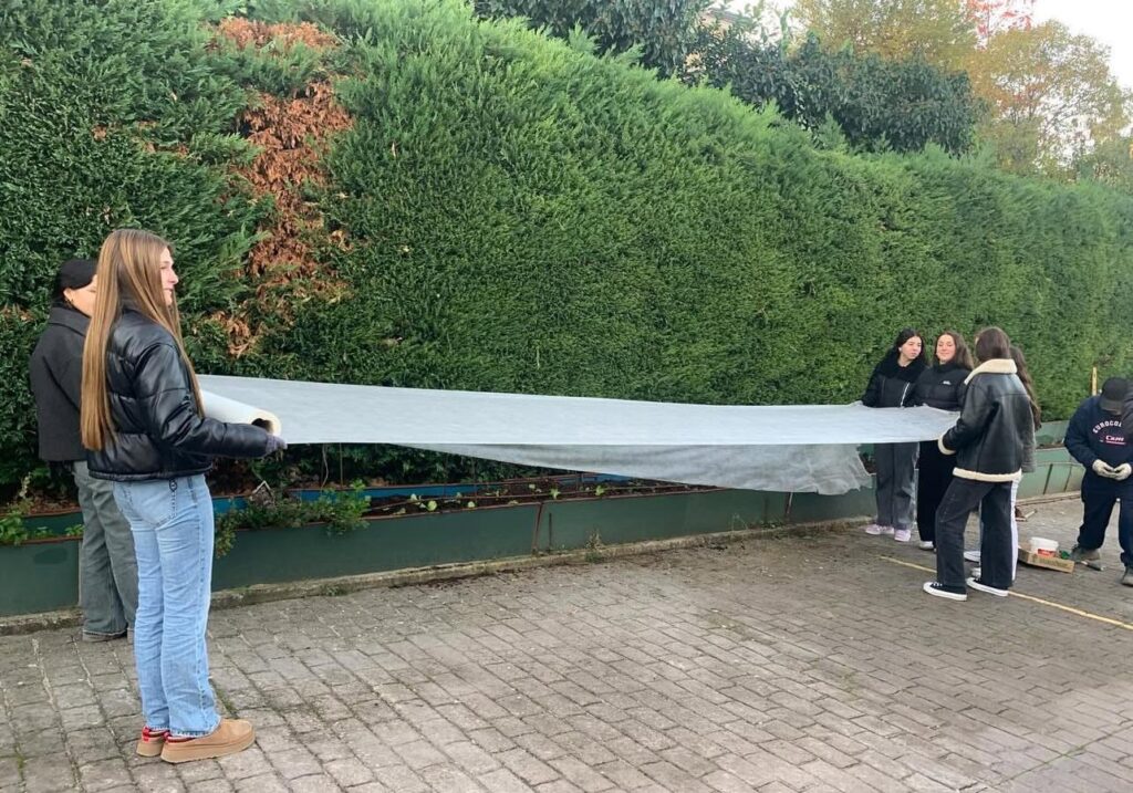 Bachillerato ayuda a preparar el huerto